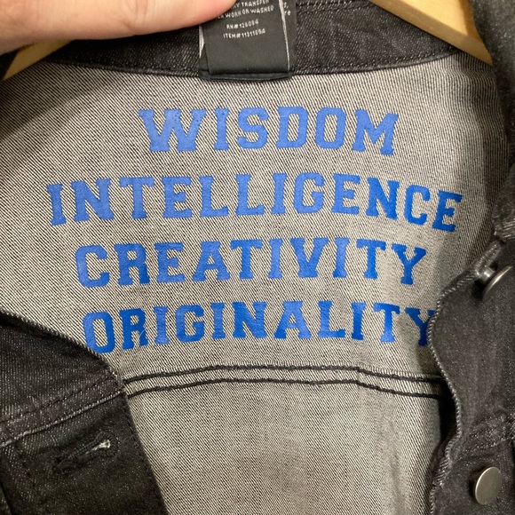 Harry Potter Ravenclaw House denim Jacket Womens Size Medium Hot Topic Black - Picture 6 of 7